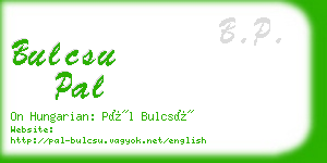 bulcsu pal business card